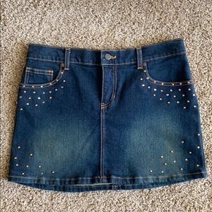 bebe Jean Mini Skirt